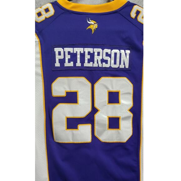 Nike NFL Mens Jersey Size Medium Vikings Adrian Peterson On Field 28 Stitched - Picture 10 of 10
